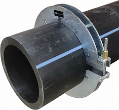 Применение механической скругляющей накладки для удаления овальности ПНД труб ПНДело Кругодел-500